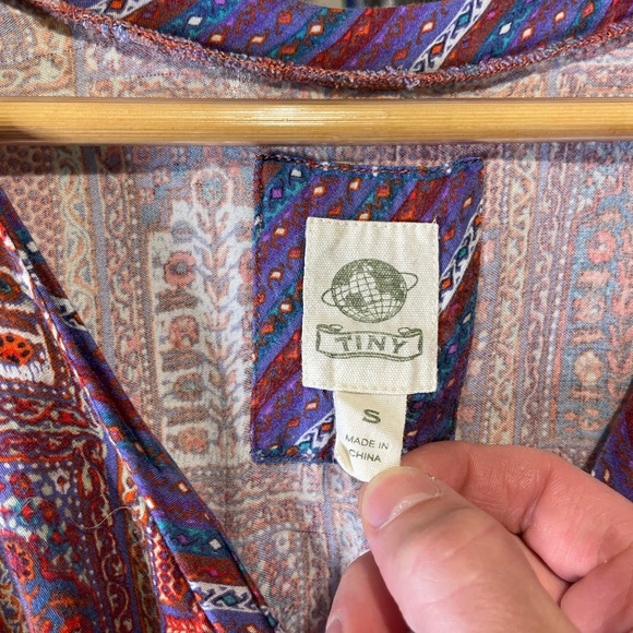 Anthropologie Tiny Omina Dress. Lovely Bohemian Print Fabric. - Picture 3 of 7